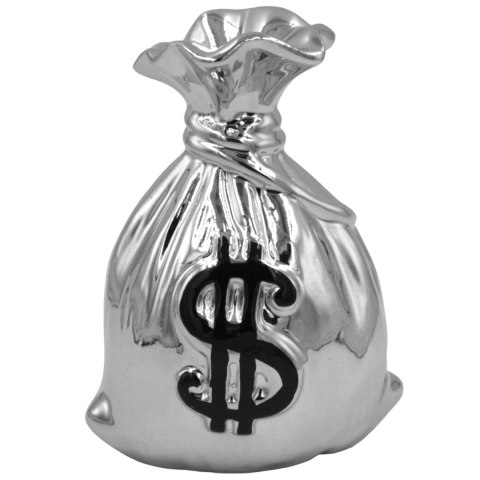 Skarbonka SAKIEWKA DOLAR ceramiczna lustrzana otwierana Skarbonka SAKIEWKA DOLAR ceramiczna lustrzana otwierana