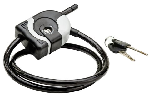 Zamek rowerowy zaciągany zapięcie rowerowe na klucz 12mm 100cm Zamek rowerowy zaciągany zapięcie rowerowe na klucz 12mm 100cm