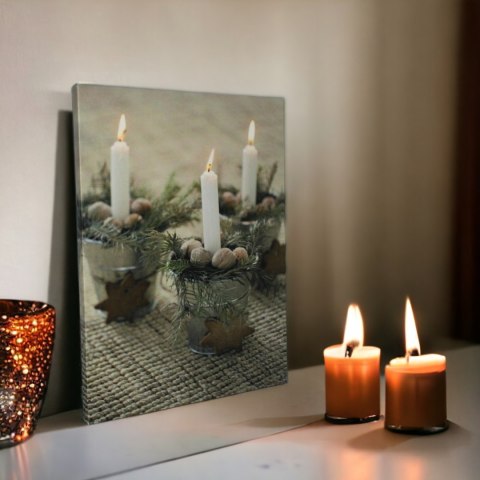 Obraz świąteczny z podświetleniem LED 30x40cm Obraz świąteczny z podświetleniem LED 30x40cm