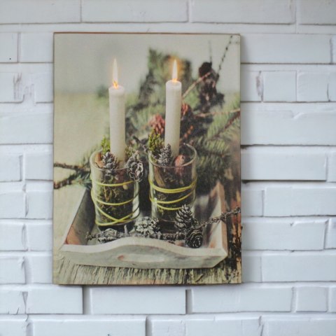 Obraz świąteczny z podświetleniem LED 30x40cm Obraz świąteczny z podświetleniem LED 30x40cm
