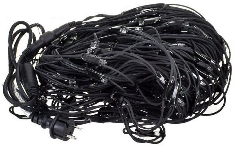 Siatka Świetlna 100 LED Lampki Zewnętrzne Kurtyna 1,8x2m gruby kabel IP44 Siatka Świetlna 100 LED Lampki Zewnętrzne Kurtyna 1,8x2m gruby kabel IP44