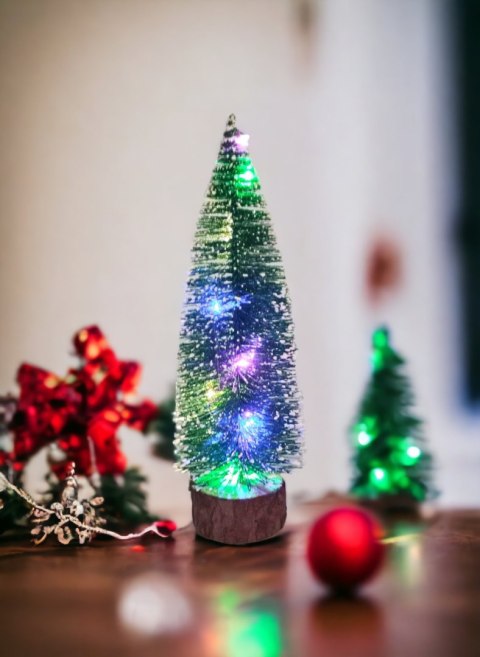 Choinka stołowa podświetlana LED ozdoba świąteczna na Boże Narodzenie 28cm Choinka stołowa podświetlana LED ozdoba świąteczna na Boże Narodzenie 28cm