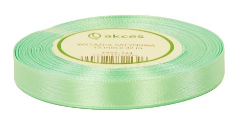 Tasiemka satynowa 12mm 32m lt. green Tasiemka satynowa 12mm 32m lt. green