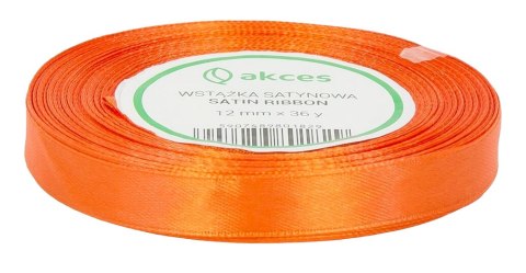 Tasiemka satynowa 12mm 32m orange Tasiemka satynowa 12mm 32m orange