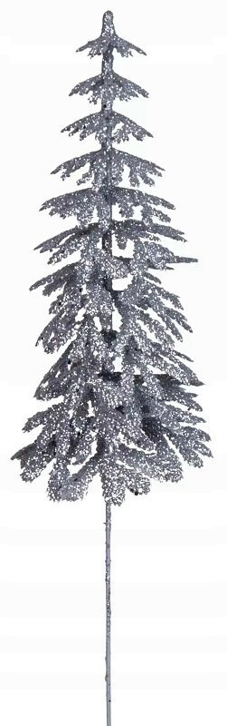 Choinka sztuczna na piku ozdoba choinkowa 21cm srebrny