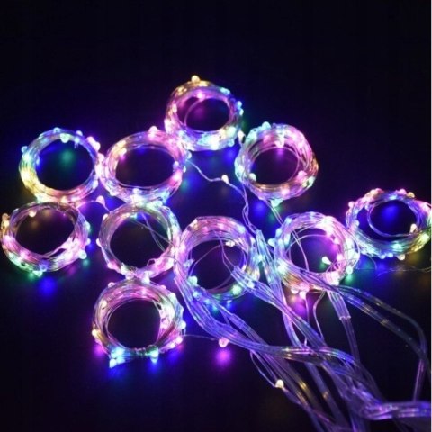 Kurtyna lampki świąteczne 300 LED 3x3m USB multikolor pilot Kurtyna lampki świąteczne 300 LED 3x3m USB multikolor pilot