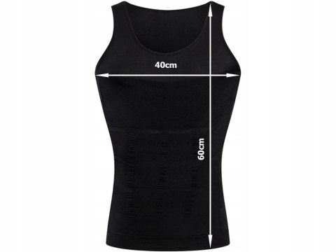 Koszulka męska wyszczuplająca modelująca podkoszulka slim XL czarna