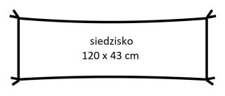 Siedzisko poduszka 120x43 na ławkę huśtawkę ciemny szary