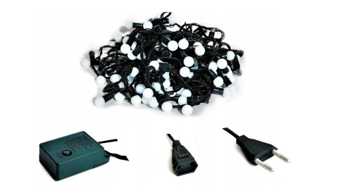 Lampki LED 100L Kulki Multikolor gniazdo