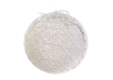 Bombka z Haftem Dekoracja świąteczna 12cm