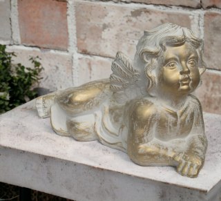 Figurka ANIOŁ duży leżący ozdoba dekoracja gipsowa