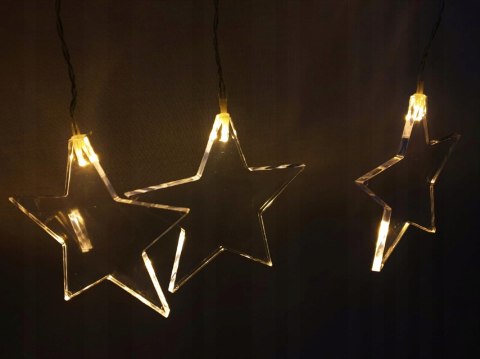 Kurtyna Gwiazdki LED Lampki Świąteczne Dekoracyjne 8L Kurtyna Gwiazdki LED Lampki Świąteczne Dekoracyjne 8L