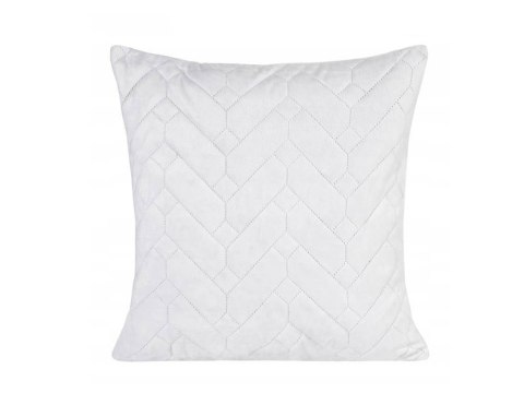 Poszewka dekoracyjna LUIZ 40cm D91 Biała - Srebrna Poszewka dekoracyjna LUIZ 40cm D91 Biała - Srebrna