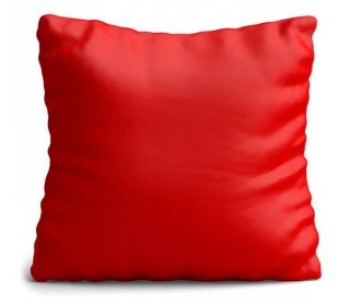 Poszewka satynowa satyna błyszcząca połysk 40cm czerwona