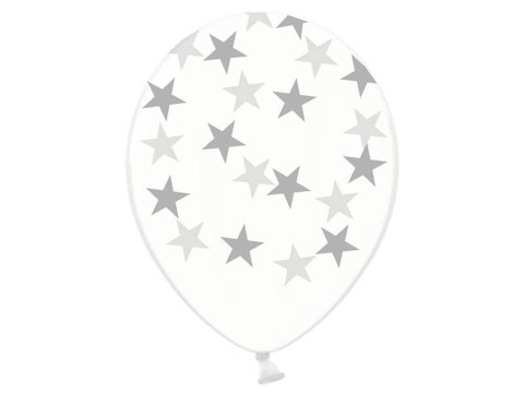 Balony 30cm Gwiazdki Crystal Clear 5szt