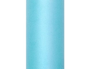 Tiul gładki dekoracyjny 15cm 9m turkus