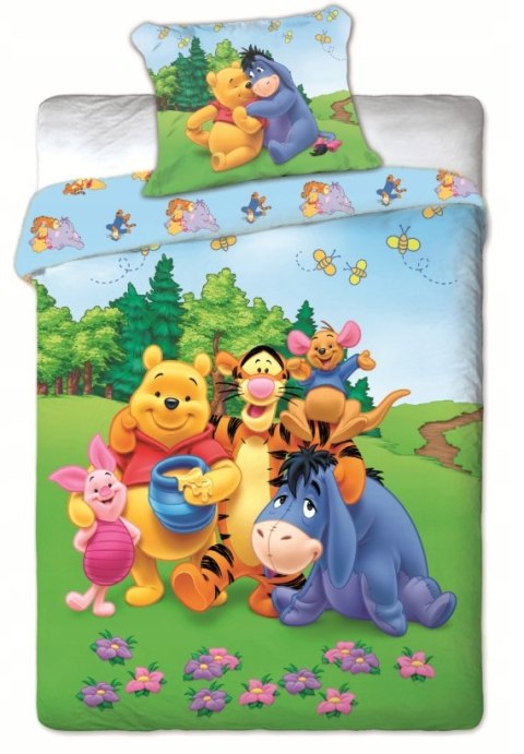Pościel bawełniana 160x200 Kubuś Puchatek friends Pościel bawełniana 160x200 Kubuś Puchatek friends