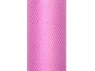 Tiul gładki dekoracyjny 15cm 9m głęboki róż