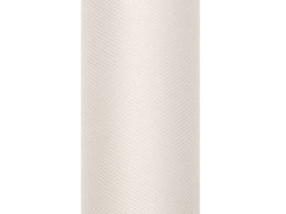 Tiul dekoracyjny 15cm x 9m na rolce kremowy