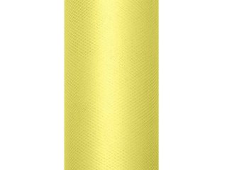 Tiul gładki dekoracyjny 15cm 9m j. żółty