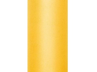 Tiul gładki dekoracyjny 15cm 9m żółty