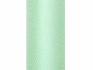 Tiul gładki dekoracyjny 30cm 9m mięta