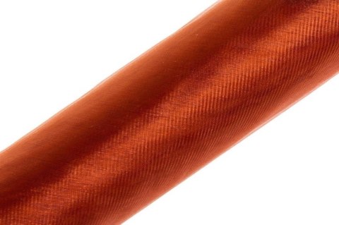 Organza tiul obszywana 10cm 9m organtyna brązowo czerwony Organza tiul obszywana 10cm 9m organtyna brązowo czerwony