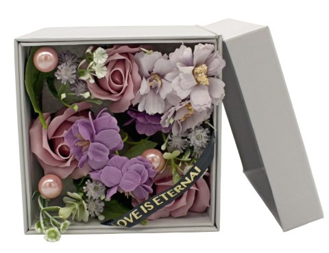 Kwiaty mydlane w pudełku róże prezent flowerbox Kwiaty mydlane w pudełku róże prezent flowerbox