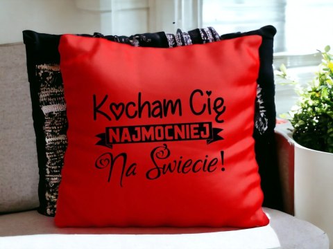 Poduszka satynowa prezent Walentynki dla dziewczyny chłopaka żony męża