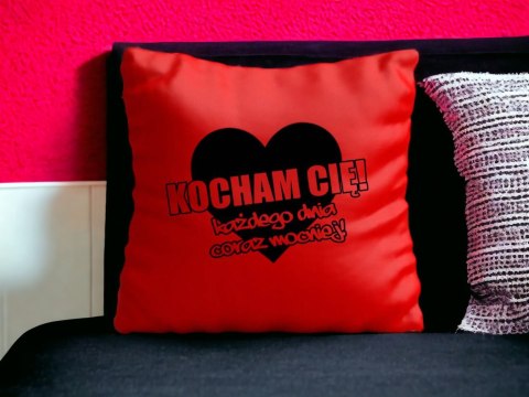 Poduszka satynowa prezent Walentynki dla dziewczyny chłopaka żony męża