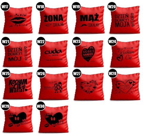 Poduszka satynowa prezent Walentynki dla dziewczyny chłopaka żony męża