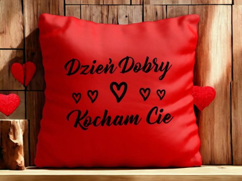 Poduszka satynowa prezent Walentynki dla dziewczyny chłopaka żony męża