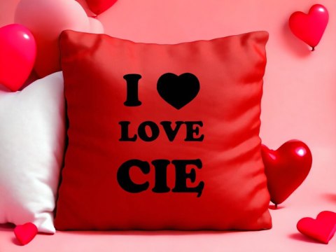 Poduszka satynowa prezent Walentynki dla dziewczyny chłopaka żony męża