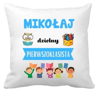 PODUSZKA Z IMIENIEM DZIECKA DLA DZIEWCZYNKI CHŁOPCA PASOWANIE NA UCZNIA #