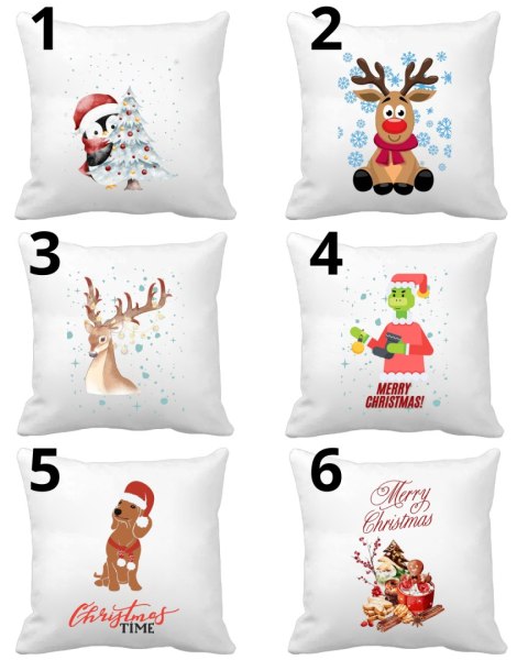 Poduszka z nadrukiem prezent Boże Narodzenie mikołajki święta