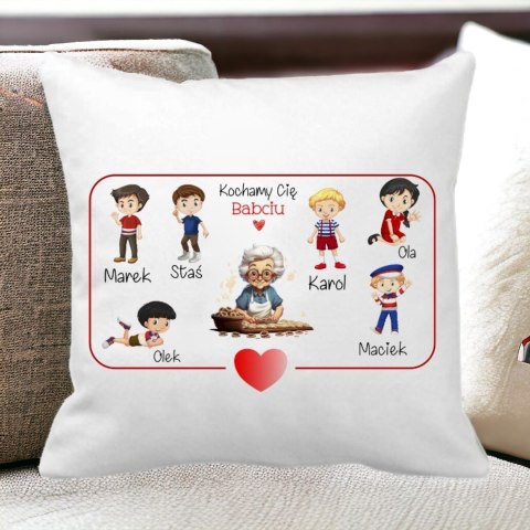 Poduszka z nadrukiem prezent DZIEŃ BABCI personalizacja imiona wnuków # Poduszka z nadrukiem prezent DZIEŃ BABCI personalizacja imiona wnuków #