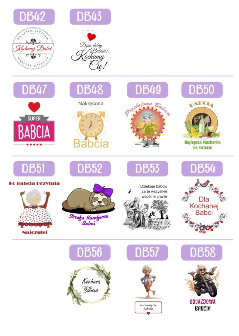 Poduszka z nadrukiem prezent Dzień Babci różne wzory babcia