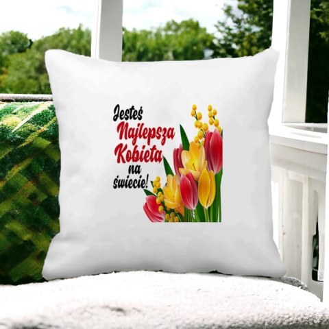 Poduszka z nadrukiem prezent Dzień Kobiet dla koleżanki dziewczyny mamy