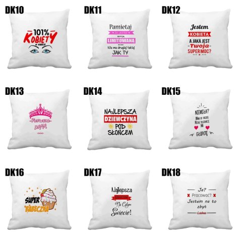 Poduszka z nadrukiem prezent Dzień Kobiet dla koleżanki dziewczyny mamy