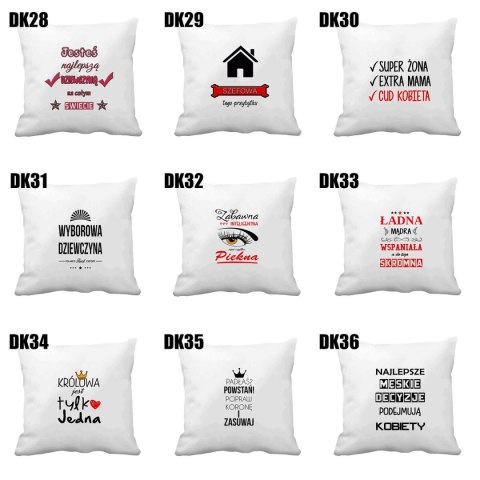 Poduszka z nadrukiem prezent Dzień Kobiet dla koleżanki dziewczyny mamy