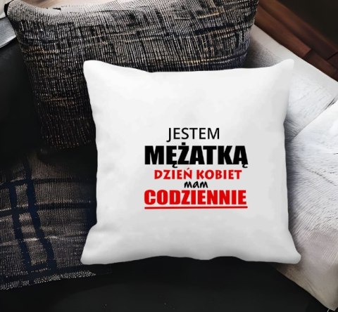 Poduszka z nadrukiem prezent Dzień Kobiet dla koleżanki dziewczyny mamy