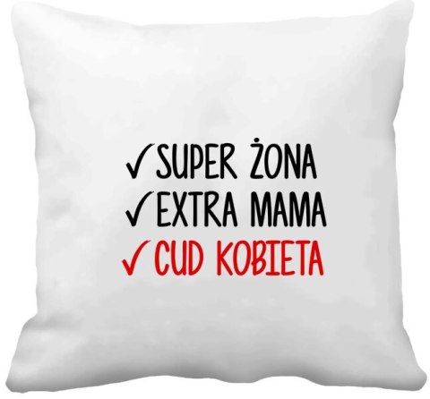 Poduszka z nadrukiem prezent Dzień Kobiet dla koleżanki dziewczyny mamy