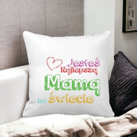 Poduszka z nadrukiem prezent na Dzień Matki dla mamy różne wzory