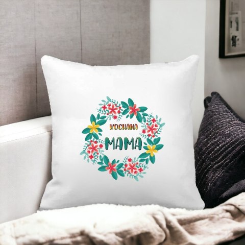 Poduszka z nadrukiem prezent na Dzień Matki dla mamy różne wzory