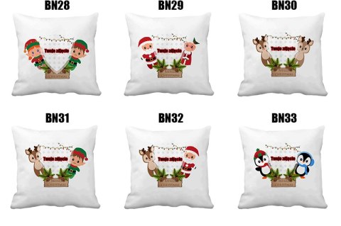 Poduszka z nadrukiem Boże Narodzenie święta mikołajki