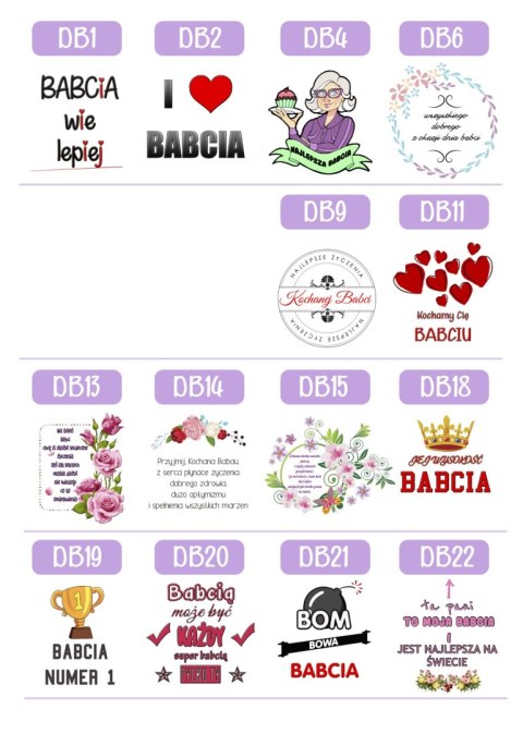 Poduszka z nadrukiem prezent Dzień Babci różne wzory babcia