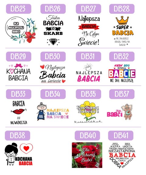 Poduszka z nadrukiem prezent Dzień Babci różne wzory babcia