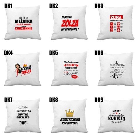 Poduszka z nadrukiem prezent Dzień Kobiet dla koleżanki dziewczyny mamy