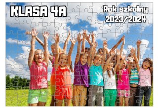 FOTO PUZZLE ZE ZDJECIA ZDJĘCIE KLASOWE PREZENT PAMIĄTKA SZKOLNA #