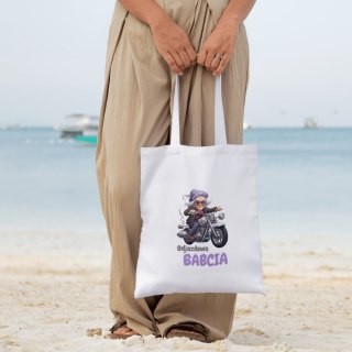 TORBA BAWEŁNIANA PREMIUM NA ZAKUPY Z NADRUKIEM PREZENT DZIEŃ BABCI